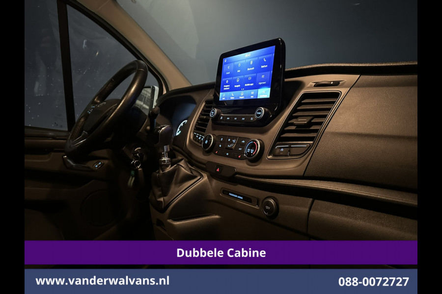 Ford Transit Custom 2.0 TDCI 131pk L2H1 Dubbele Cabine Euro6 Airco | 6-Zits | Camera | Navigatie | LED | Apple Carplay Android Auto, Cruisecontrol, Verwarmde voorruit, Stoelverwarming, Parkeersensoren, 2800kg trekvermogen
