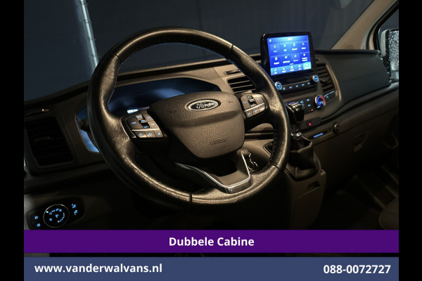 Ford Transit Custom 2.0 TDCI 131pk L2H1 Dubbele Cabine Euro6 Airco | 6-Zits | Camera | Navigatie | LED | Apple Carplay Android Auto, Cruisecontrol, Verwarmde voorruit, Stoelverwarming, Parkeersensoren, 2800kg trekvermogen