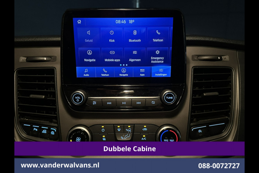 Ford Transit Custom 2.0 TDCI 131pk L2H1 Dubbele Cabine Euro6 Airco | 6-Zits | Camera | Navigatie | LED | Apple Carplay Android Auto, Cruisecontrol, Verwarmde voorruit, Stoelverwarming, Parkeersensoren, 2800kg trekvermogen