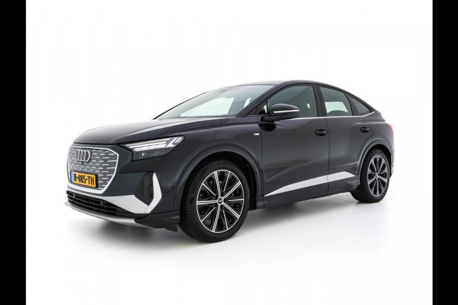 Audi Q4 Sportback e-tron 40 S-Line Edition 77 kWh [ 3-Fase ] {SOH-92%} (INCL-BTW) *HEAT-PUMP | LEATHER-FABRIC | MATRIX-LED | ADAPTIVE-CRUISE | AMBIENT-LIGHT | DIGI-COCKPIT | AUDI-SOUND | DAB+ | KEYLESS | SHIFT-PADDLES | CAMERA | HEATED-SPORTSEATS | 20''ALU*