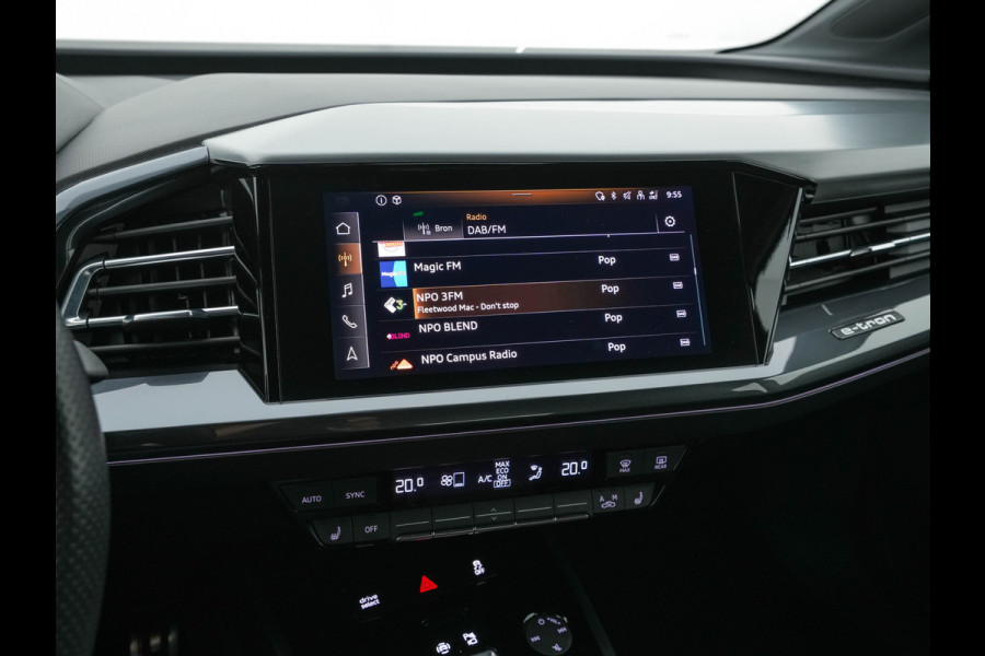 Audi Q4 Sportback e-tron 40 S-Line Edition 77 kWh [ 3-Fase ] {SOH-92%} (INCL-BTW) *HEAT-PUMP | LEATHER-FABRIC | MATRIX-LED | ADAPTIVE-CRUISE | AMBIENT-LIGHT | DIGI-COCKPIT | AUDI-SOUND | DAB+ | KEYLESS | SHIFT-PADDLES | CAMERA | HEATED-SPORTSEATS | 20''ALU*