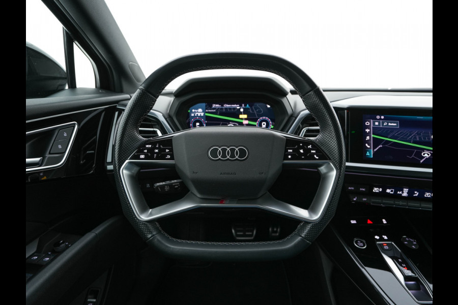 Audi Q4 Sportback e-tron 40 S-Line Edition 77 kWh [ 3-Fase ] {SOH-92%} (INCL-BTW) *HEAT-PUMP | LEATHER-FABRIC | MATRIX-LED | ADAPTIVE-CRUISE | AMBIENT-LIGHT | DIGI-COCKPIT | AUDI-SOUND | DAB+ | KEYLESS | SHIFT-PADDLES | CAMERA | HEATED-SPORTSEATS | 20''ALU*