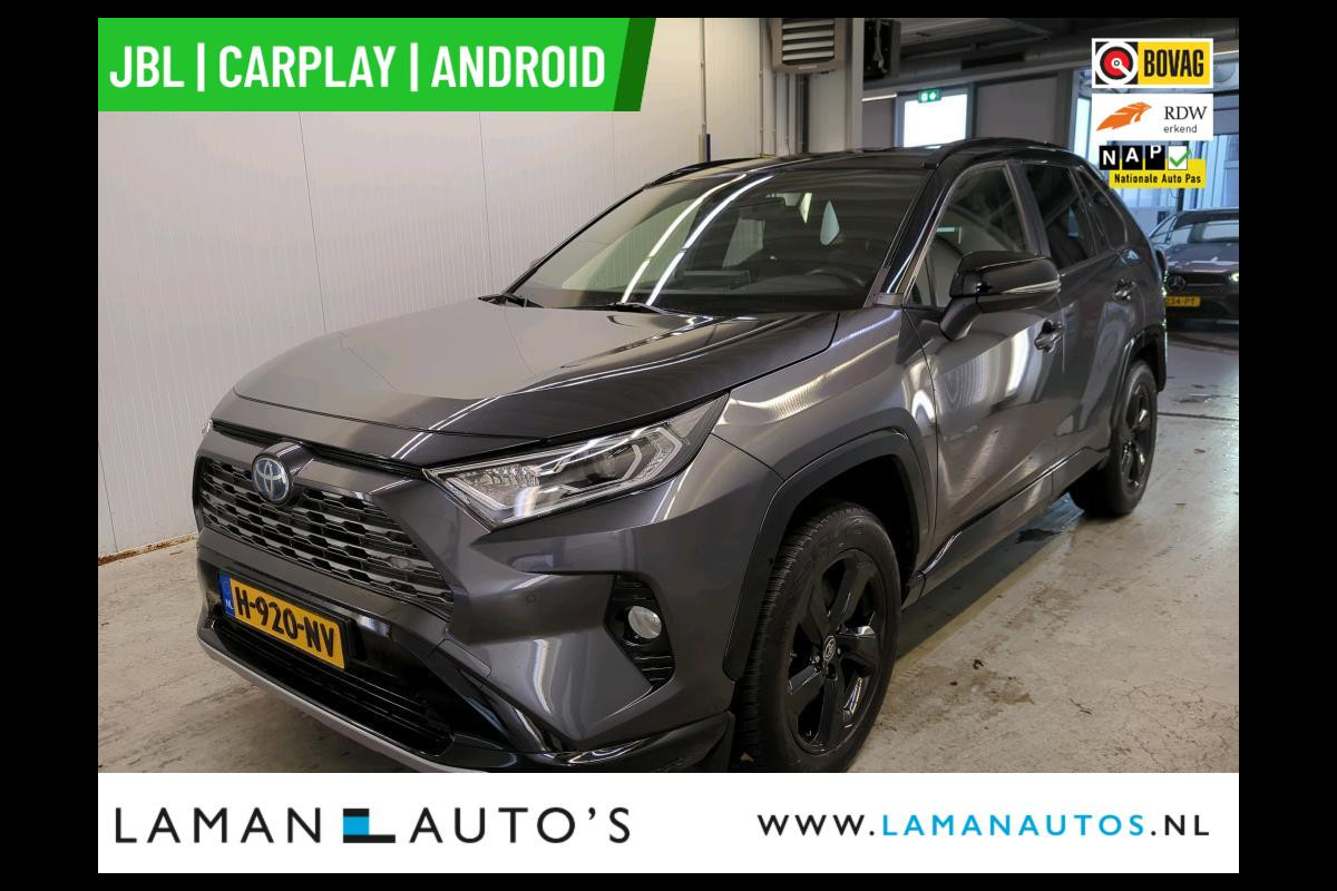Toyota RAV4 2.5 Hybrid 218pk Bi-Tone | JBL CarPlay Halfleder ECC Nav 18" LMV ACC Camera Trekhaak Metallic | Hybrid Voorschoten