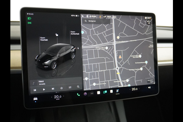 Tesla Model Y RWD LFP Warmtepomp Leder Panoramadak Memory Stoel+Stuurverwarming Camera's Navi Ecc Dog-Kampeer Modus Elek.Achterklep AMD Ryzen™ Processor Premium Audio 1e Eigenaar Origineel Nederlandse Auto