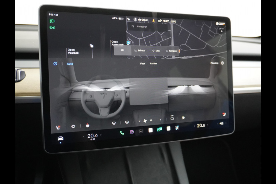 Tesla Model Y RWD LFP Warmtepomp Leder Panoramadak Memory Stoel+Stuurverwarming Camera's Navi Ecc Dog-Kampeer Modus Elek.Achterklep AMD Ryzen™ Processor Premium Audio 1e Eigenaar Origineel Nederlandse Auto