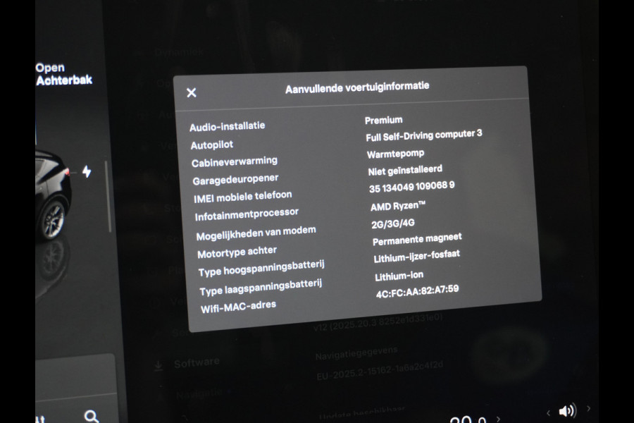 Tesla Model Y RWD LFP Warmtepomp Leder Panoramadak Memory Stoel+Stuurverwarming Camera's Navi Ecc Dog-Kampeer Modus Elek.Achterklep AMD Ryzen™ Processor Premium Audio 1e Eigenaar Origineel Nederlandse Auto