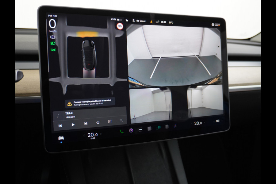 Tesla Model Y RWD LFP Warmtepomp Leder Panoramadak Memory Stoel+Stuurverwarming Camera's Navi Ecc Dog-Kampeer Modus Elek.Achterklep AMD Ryzen™ Processor Premium Audio 1e Eigenaar Origineel Nederlandse Auto