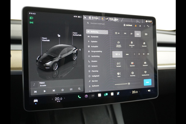 Tesla Model Y RWD LFP Warmtepomp Leder Panoramadak Memory Stoel+Stuurverwarming Camera's Navi Ecc Dog-Kampeer Modus Elek.Achterklep AMD Ryzen™ Processor Premium Audio 1e Eigenaar Origineel Nederlandse Auto