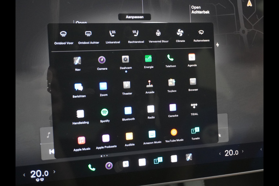 Tesla Model Y RWD LFP Warmtepomp Leder Panoramadak Memory Stoel+Stuurverwarming Camera's Navi Ecc Dog-Kampeer Modus Elek.Achterklep AMD Ryzen™ Processor Premium Audio 1e Eigenaar Origineel Nederlandse Auto