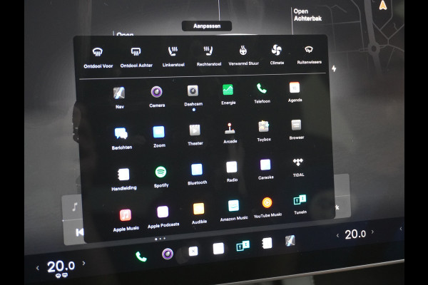 Tesla Model Y RWD LFP Warmtepomp Leder Panoramadak Memory Stoel+Stuurverwarming Camera's Navi Ecc Dog-Kampeer Modus Elek.Achterklep AMD Ryzen™ Processor Premium Audio 1e Eigenaar Origineel Nederlandse Auto