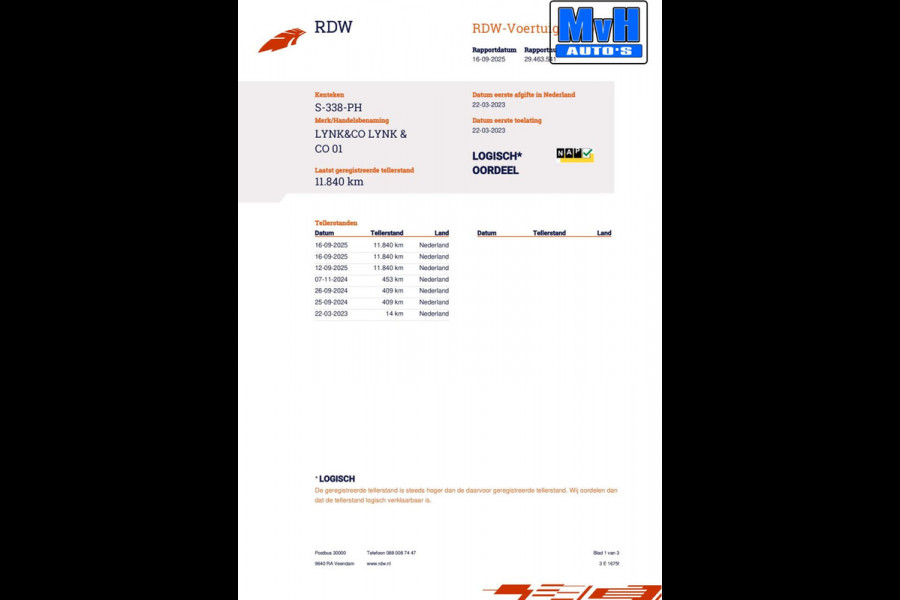 Lynk & Co 01 1.5 Plug-in Hybride|FULL BLACK|LEER|360°CAM|NAP