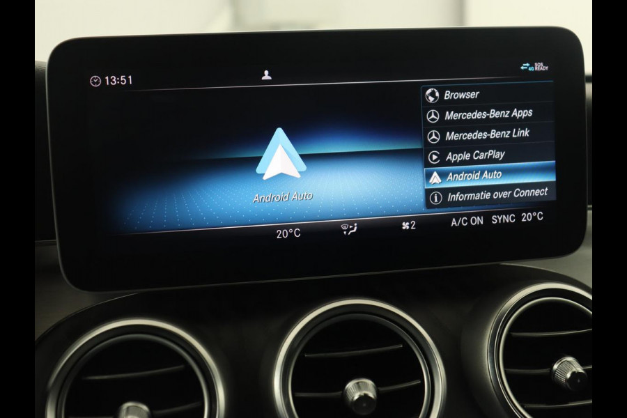 Mercedes-Benz C-Klasse 200 Business Solution AMG | Leder | Carplay | Navigatie | Stoelverwarming | Camera | Adaptive cruise | Full LED | LMV 18 inch