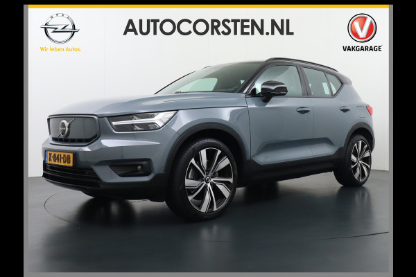 Volvo XC40 Recharge P8 408pk AWD R-Design Pano-dak Leer/Alcantara 360°Camera Adap.CruiseWarmtepomp Apple Carplay Android AutoTrekhaak Harma Stoel+Achterbankverwarming DAB Bluetooth Led Elek.Achterklep 1.500KG Trekgewicht 1e Eigenaar Origineel Nederlandse Auto € 66.000 nieuw!
