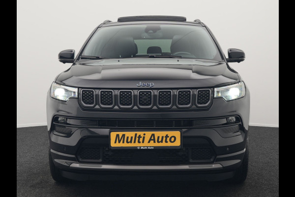 Jeep Compass 4xe 240 Plug In Hybrid Electric S 240pk Dealer O.H PHEV | Panodak | Adaptive Cruise | Lederen Sportstoelen Memory & Ventilatie | Apple Carplay | Keyless | Stuur Verwarmd | Navigatie | Blis | Virtual | DAB |