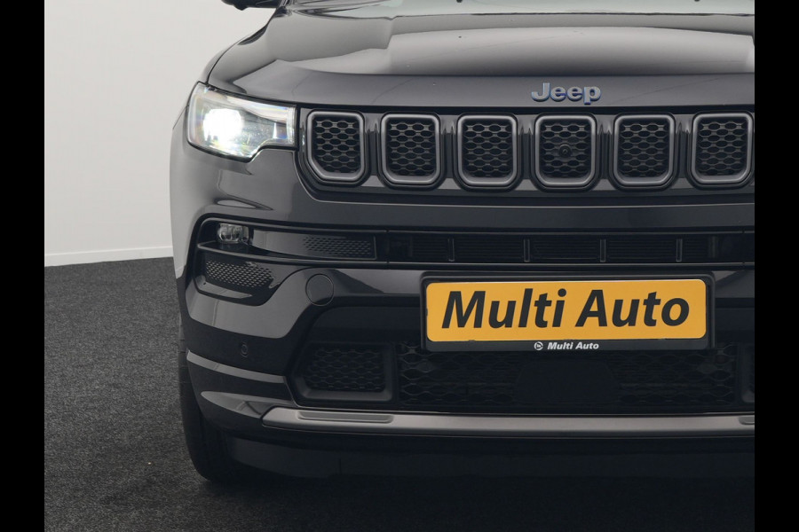 Jeep Compass 4xe 240 Plug In Hybrid Electric S 240pk Dealer O.H PHEV | Panodak | Adaptive Cruise | Lederen Sportstoelen Memory & Ventilatie | Apple Carplay | Keyless | Stuur Verwarmd | Navigatie | Blis | Virtual | DAB |