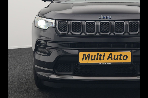 Jeep Compass 4xe 240 Plug In Hybrid Electric S 240pk Dealer O.H PHEV | Panodak | Adaptive Cruise | Lederen Sportstoelen Memory & Ventilatie | Apple Carplay | Keyless | Stuur Verwarmd | Navigatie | Blis | Virtual | DAB |