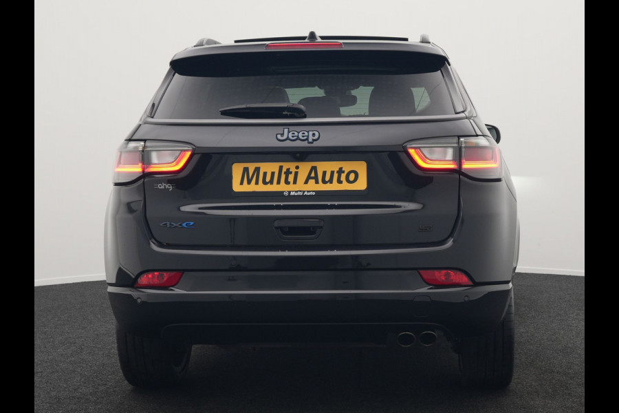 Jeep Compass 4xe 240 Plug In Hybrid Electric S 240pk Dealer O.H PHEV | Panodak | Adaptive Cruise | Lederen Sportstoelen Memory & Ventilatie | Apple Carplay | Keyless | Stuur Verwarmd | Navigatie | Blis | Virtual | DAB |