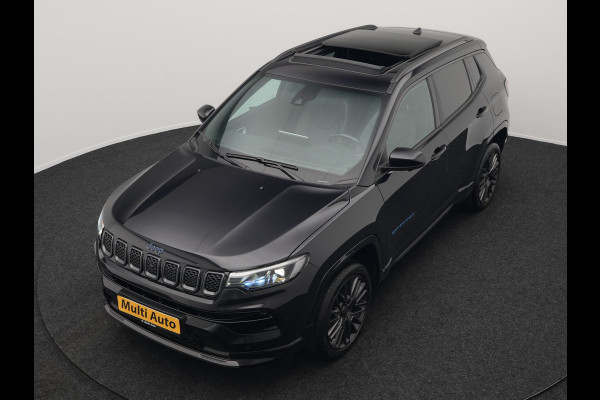 Jeep Compass 4xe 240 Plug In Hybrid Electric S 240pk Dealer O.H PHEV | Panodak | Adaptive Cruise | Lederen Sportstoelen Memory & Ventilatie | Apple Carplay | Keyless | Stuur Verwarmd | Navigatie | Blis | Virtual | DAB |