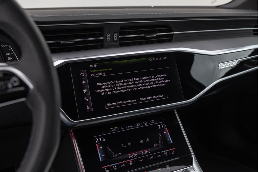 Audi A6 Limousine 55 TFSI-e 367pk Quattro S-line Pano B&O HuD HD-Matrix Comfortstoelen