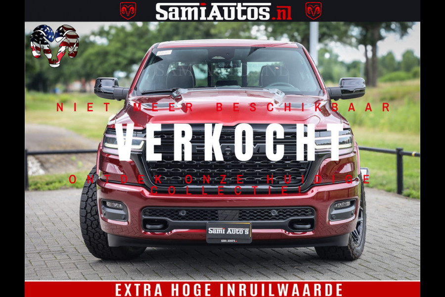 Dodge Ram 1500 Limited Night H.O 540HP 706Nm | Massage + Full Option | De Meest Luxe en Volle Pick-Up in zijn Klasse | Comfortabele Dubbele Cabine met Royale 5 Zitplaatsen | BPM vrij | Nu Leverbaar uit Voorraad | Voorraad Nr 2302 - 7425