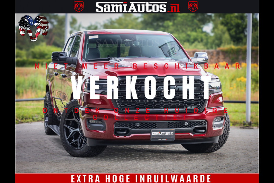 Dodge Ram 1500 Limited Night H.O 540HP 706Nm | Massage + Full Option | De Meest Luxe en Volle Pick-Up in zijn Klasse | Comfortabele Dubbele Cabine met Royale 5 Zitplaatsen | BPM vrij | Nu Leverbaar uit Voorraad | Voorraad Nr 2302 - 7425
