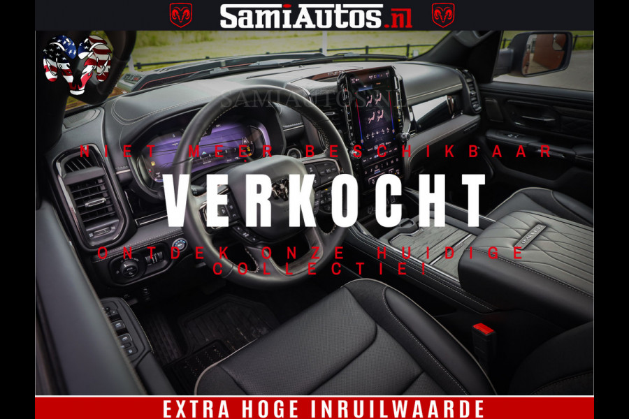 Dodge Ram 1500 Limited Night H.O 540HP 706Nm | Massage + Full Option | De Meest Luxe en Volle Pick-Up in zijn Klasse | Comfortabele Dubbele Cabine met Royale 5 Zitplaatsen | BPM vrij | Nu Leverbaar uit Voorraad | Voorraad Nr 2302 - 7425