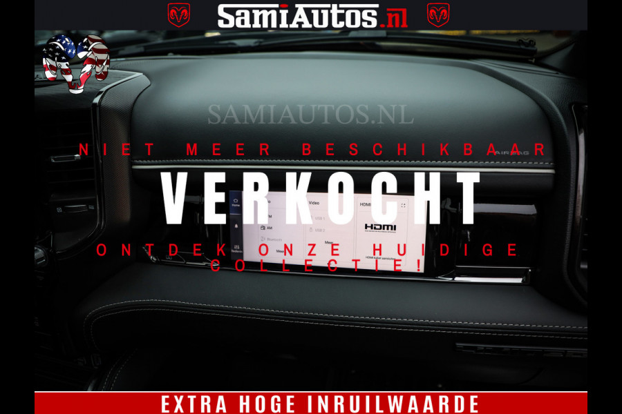 Dodge Ram 1500 Limited Night H.O 540HP 706Nm | Massage + Full Option | De Meest Luxe en Volle Pick-Up in zijn Klasse | Comfortabele Dubbele Cabine met Royale 5 Zitplaatsen | BPM vrij | Nu Leverbaar uit Voorraad | Voorraad Nr 2302 - 7425