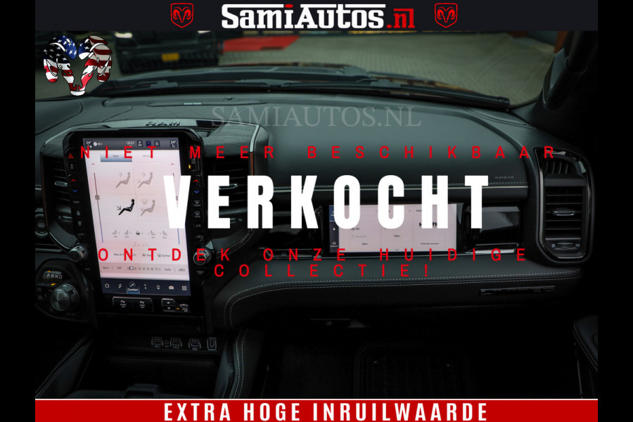 Dodge Ram 1500 Limited Night H.O 540HP 706Nm | Massage + Full Option | De Meest Luxe en Volle Pick-Up in zijn Klasse | Comfortabele Dubbele Cabine met Royale 5 Zitplaatsen | BPM vrij | Nu Leverbaar uit Voorraad | Voorraad Nr 2302 - 7425