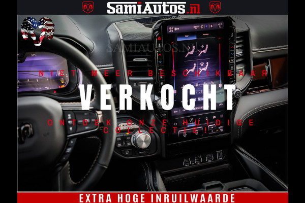 Dodge Ram 1500 Limited Night H.O 540HP 706Nm | Massage + Full Option | De Meest Luxe en Volle Pick-Up in zijn Klasse | Comfortabele Dubbele Cabine met Royale 5 Zitplaatsen | BPM vrij | Nu Leverbaar uit Voorraad | Voorraad Nr 2302 - 7425