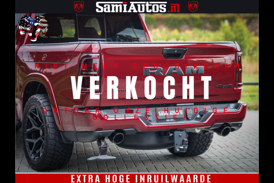Dodge Ram 1500 Limited Night H.O 540HP 706Nm | Massage + Full Option | De Meest Luxe en Volle Pick-Up in zijn Klasse | Comfortabele Dubbele Cabine met Royale 5 Zitplaatsen | BPM vrij | Nu Leverbaar uit Voorraad | Voorraad Nr 2302 - 7425