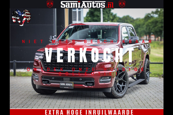 Dodge Ram 1500 Limited Night H.O 540HP 706Nm | Massage + Full Option | De Meest Luxe en Volle Pick-Up in zijn Klasse | Comfortabele Dubbele Cabine met Royale 5 Zitplaatsen | BPM vrij | Nu Leverbaar uit Voorraad | Voorraad Nr 2302 - 7425