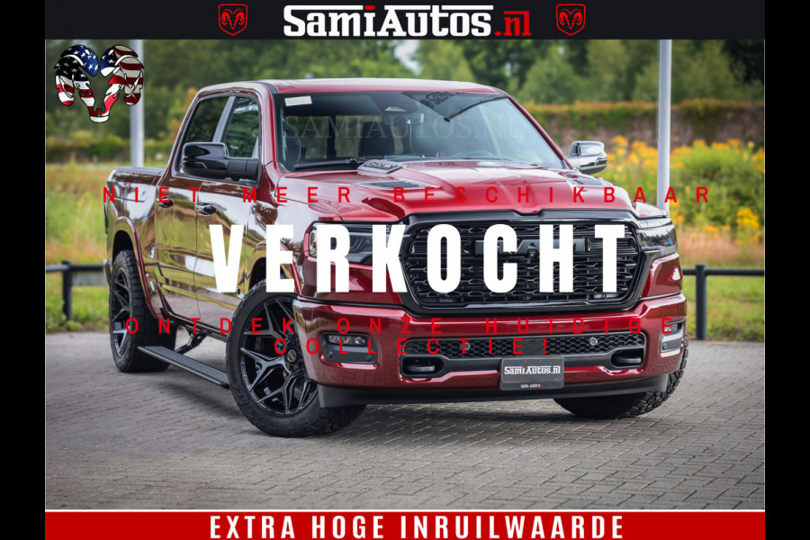 Dodge Ram 1500 Limited Night H.O 540HP 706Nm | Massage + Full Option | De Meest Luxe en Volle Pick-Up in zijn Klasse | Comfortabele Dubbele Cabine met Royale 5 Zitplaatsen | BPM vrij | Nu Leverbaar uit Voorraad | Voorraad Nr 2302 - 7425
