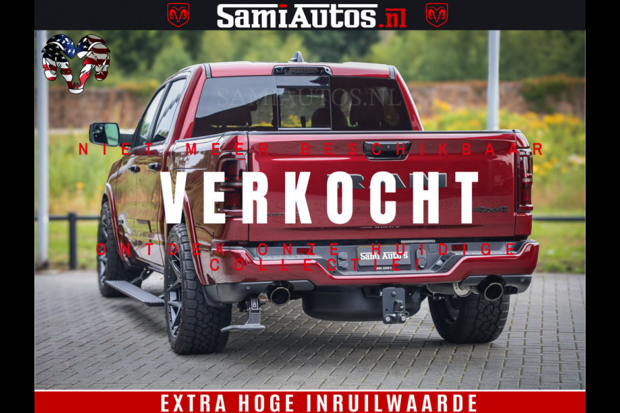 Dodge Ram 1500 Limited Night H.O 540HP 706Nm | Massage + Full Option | De Meest Luxe en Volle Pick-Up in zijn Klasse | Comfortabele Dubbele Cabine met Royale 5 Zitplaatsen | BPM vrij | Nu Leverbaar uit Voorraad | Voorraad Nr 2302 - 7425