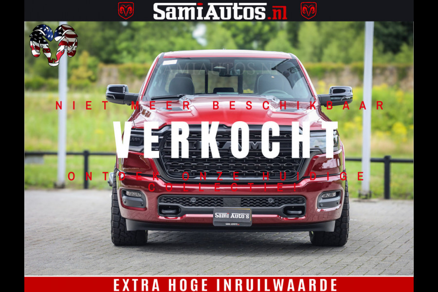 Dodge Ram 1500 Limited Night H.O 540HP 706Nm | Massage + Full Option | De Meest Luxe en Volle Pick-Up in zijn Klasse | Comfortabele Dubbele Cabine met Royale 5 Zitplaatsen | BPM vrij | Nu Leverbaar uit Voorraad | Voorraad Nr 2302 - 7425