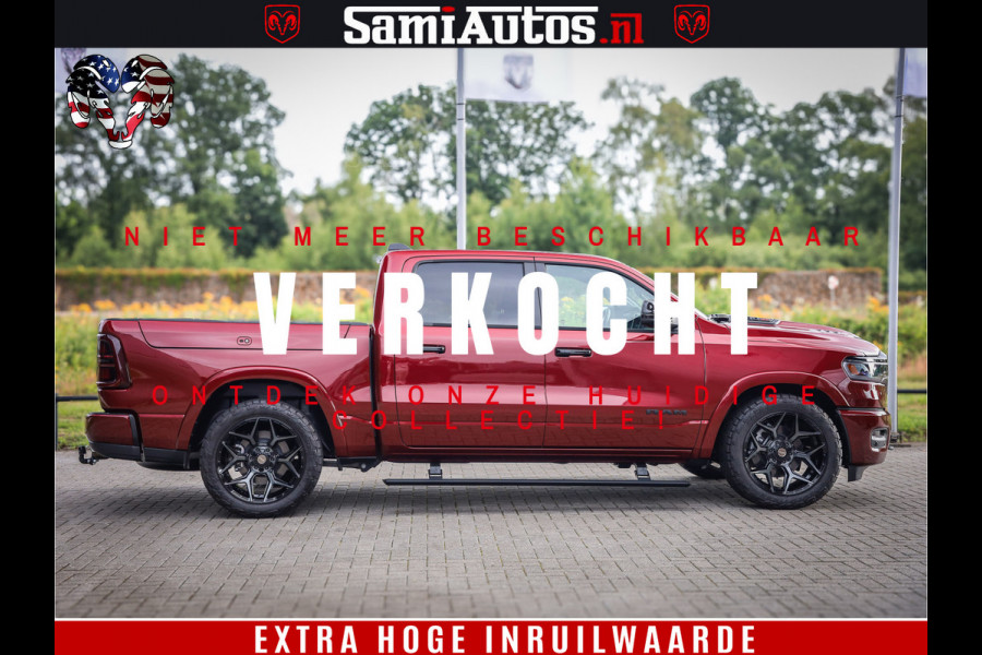 Dodge Ram 1500 Limited Night H.O 540HP 706Nm | Massage + Full Option | De Meest Luxe en Volle Pick-Up in zijn Klasse | Comfortabele Dubbele Cabine met Royale 5 Zitplaatsen | BPM vrij | Nu Leverbaar uit Voorraad | Voorraad Nr 2302 - 7425