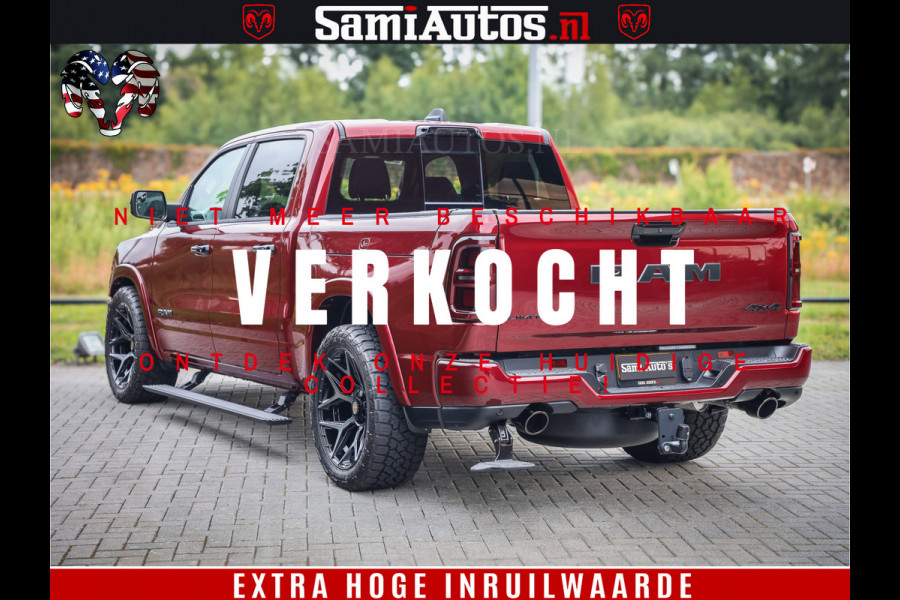 Dodge Ram 1500 Limited Night H.O 540HP 706Nm | Massage + Full Option | De Meest Luxe en Volle Pick-Up in zijn Klasse | Comfortabele Dubbele Cabine met Royale 5 Zitplaatsen | BPM vrij | Nu Leverbaar uit Voorraad | Voorraad Nr 2302 - 7425