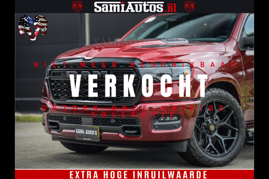 Dodge Ram 1500 Limited Night H.O 540HP 706Nm | Massage + Full Option | De Meest Luxe en Volle Pick-Up in zijn Klasse | Comfortabele Dubbele Cabine met Royale 5 Zitplaatsen | BPM vrij | Nu Leverbaar uit Voorraad | Voorraad Nr 2302 - 7425