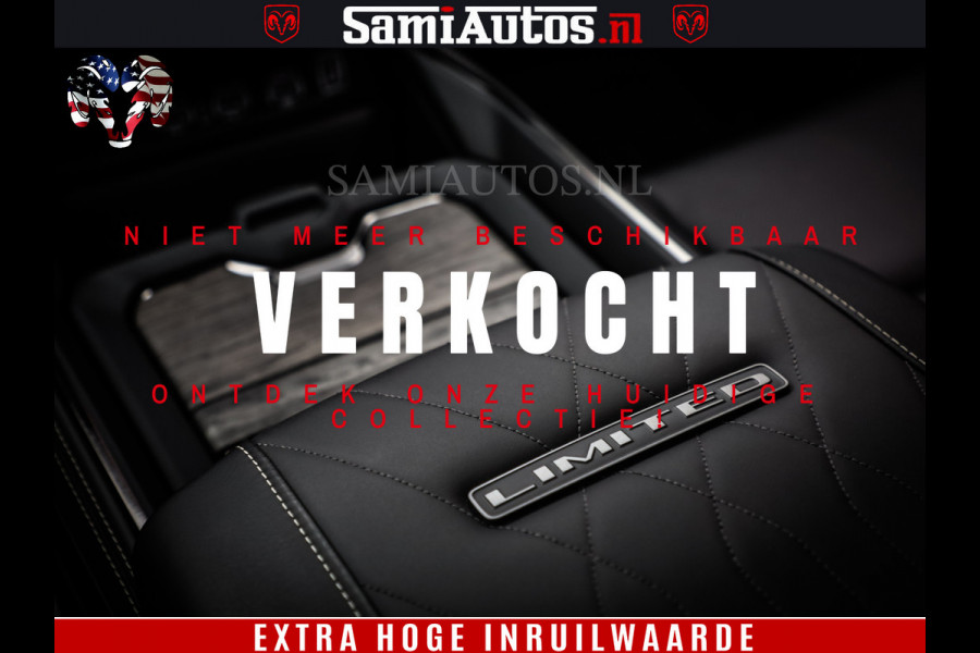 Dodge Ram 1500 Limited Night H.O 540HP 706Nm | Massage + Full Option | De Meest Luxe en Volle Pick-Up in zijn Klasse | Comfortabele Dubbele Cabine met Royale 5 Zitplaatsen | BPM vrij | Nu Leverbaar uit Voorraad | Voorraad Nr 2302 - 7425