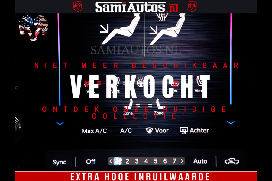 Dodge Ram 1500 Limited Night H.O 540HP 706Nm | Massage + Full Option | De Meest Luxe en Volle Pick-Up in zijn Klasse | Comfortabele Dubbele Cabine met Royale 5 Zitplaatsen | BPM vrij | Nu Leverbaar uit Voorraad | Voorraad Nr 2302 - 7425