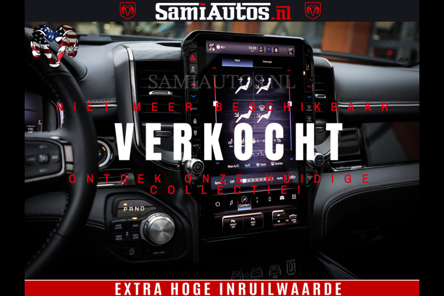 Dodge Ram 1500 Limited Night H.O 540HP 706Nm | Massage + Full Option | De Meest Luxe en Volle Pick-Up in zijn Klasse | Comfortabele Dubbele Cabine met Royale 5 Zitplaatsen | BPM vrij | Nu Leverbaar uit Voorraad | Voorraad Nr 2302 - 7425