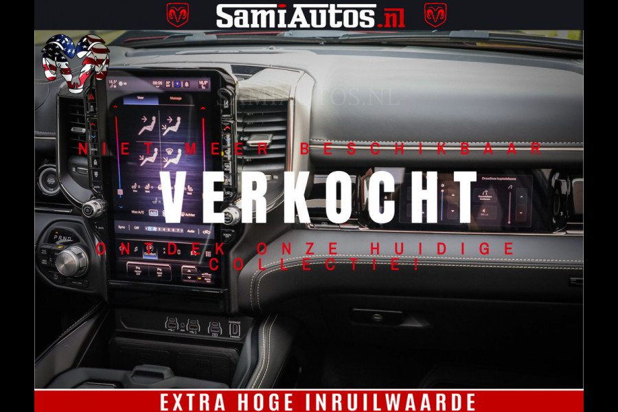 Dodge Ram 1500 Limited Night H.O 540HP 706Nm | Massage + Full Option | De Meest Luxe en Volle Pick-Up in zijn Klasse | Comfortabele Dubbele Cabine met Royale 5 Zitplaatsen | BPM vrij | Nu Leverbaar uit Voorraad | Voorraad Nr 2302 - 7425