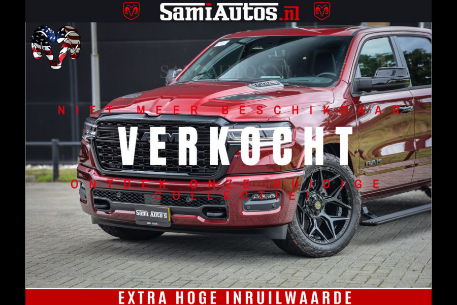 Dodge Ram 1500 Limited Night H.O 540HP 706Nm | Massage + Full Option | De Meest Luxe en Volle Pick-Up in zijn Klasse | Comfortabele Dubbele Cabine met Royale 5 Zitplaatsen | BPM vrij | Nu Leverbaar uit Voorraad | Voorraad Nr 2302 - 7425
