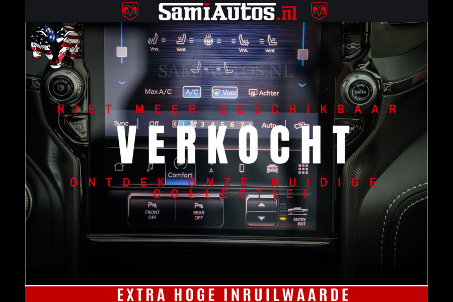 Dodge Ram 1500 Limited Night H.O 540HP 706Nm | Massage + Full Option | De Meest Luxe en Volle Pick-Up in zijn Klasse | Comfortabele Dubbele Cabine met Royale 5 Zitplaatsen | BPM vrij | Nu Leverbaar uit Voorraad | Voorraad Nr 2302 - 7425