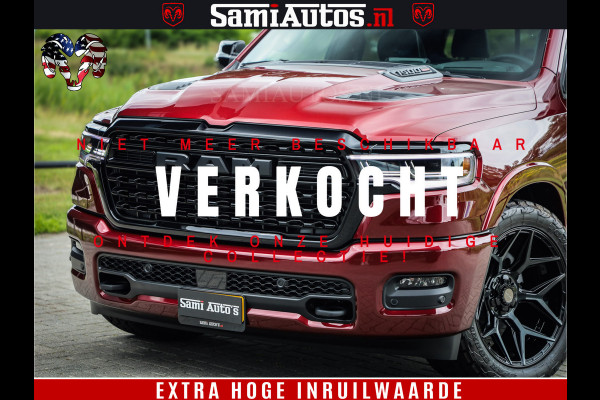 Dodge Ram 1500 Limited Night H.O 540HP 706Nm | Massage + Full Option | De Meest Luxe en Volle Pick-Up in zijn Klasse | Comfortabele Dubbele Cabine met Royale 5 Zitplaatsen | BPM vrij | Nu Leverbaar uit Voorraad | Voorraad Nr 2302 - 7425