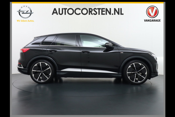 Audi Q4 e-tron 50 Quattro 300pk S-Line Competition Pano-dak Leer Matrix-Led 21" 77kWh Sonos®-Audio Warmtepomp Adaptive-CruiseHead-Up-Display La Assistentie Pack Comfort-plus Pack Dynamic Pack Interieur Pack Keyless Pack Automatisch grootlicht Privacy-Glass Zeer compleet Grote Accu €75.000 nieuw