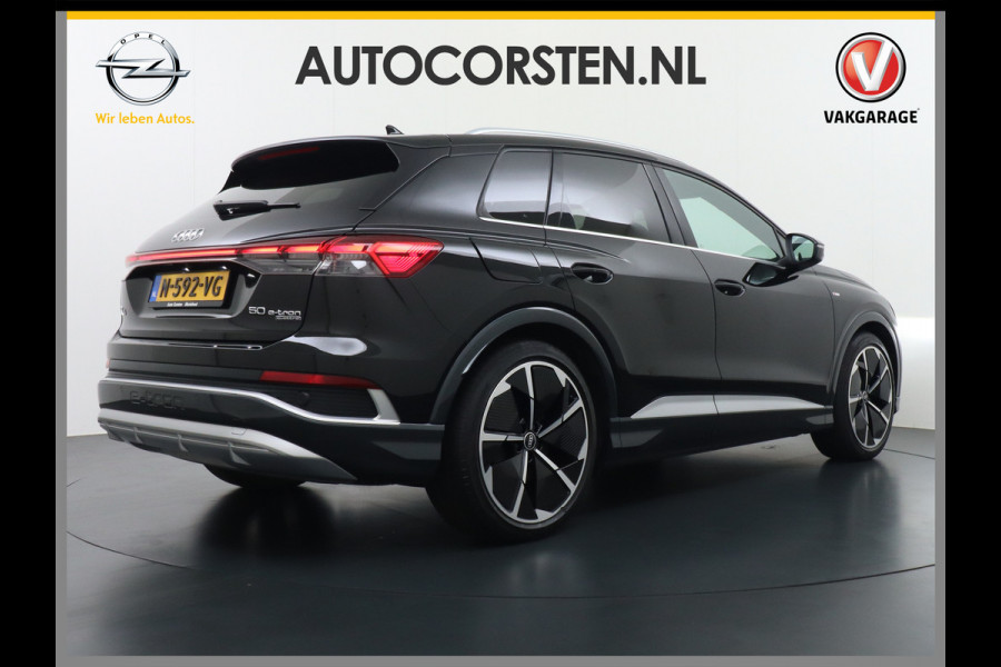 Audi Q4 e-tron 50 Quattro 300pk S-Line Competition Pano-dak Leer Matrix-Led 21" 77kWh Sonos®-Audio Warmtepomp Adaptive-CruiseHead-Up-Display La Assistentie Pack Comfort-plus Pack Dynamic Pack Interieur Pack Keyless Pack Automatisch grootlicht Privacy-Glass Zeer compleet Grote Accu €75.000 nieuw