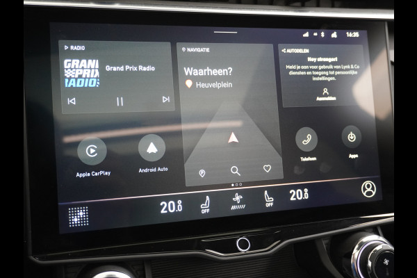 Lynk & Co 01 ZWARTE HEMELBEKLEDING 1.5 PHEV AUT-7 261pk Pano-Schuif-K-dak 20" 360°Camera Apple Carplay Android Auto Adaptive-Cruise Navi Pdc  Elek.Memory.Stoel File assistent Dodehoek detector Elektrisch bedienbare achterklep Rijstrooksensor Wifi Verkeersbord detectie 425Nm koppel 3,7kw laadvermogen A-label Euro 6 Hybride Benzine/Elektrisch rijden tot ca.69km 1.800kg trekvermogen