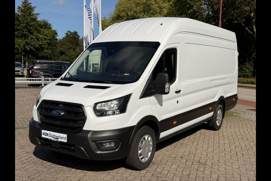 Ford Transit 350 2.0 TDCI L4H3 Trend RWD | SCI | 130pk | Navigatiesysteem SYNC4 | Stoelverwarming  | Elektrisch inklapbare buitenspiegels | Elektrisch verstelbare bestuurdersstoel | Passagiersairbag | Allweather banden | Laadruimte beschermingspakket | 150 watt/230V aansluitpunt tussen voorstoelen | Handmatige regeneratie roetfilter | Reservewiel | Centrale dubbele vergrendeling | Camera met LED Downlighter