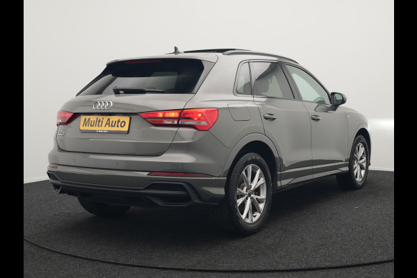 Audi Q3 45 TFSI e S Line Plug In Hybrid 245pk Dealer O.H PHEV | Trekhaak Afneembaar | Panodak | Adaptive Cruise | Sportstoelen Verwarmd | Apple Carplay | Keyless | Navigatie | Virtual |  DAB |