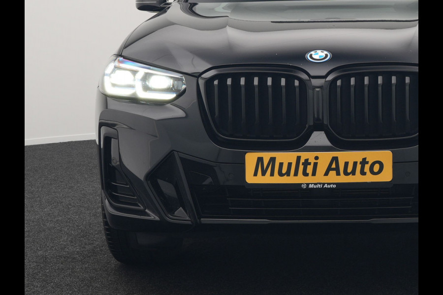 BMW X3 xDrive30e M Sport Plug In Hybrid 293pk Dealer O.H PHEV | Trekhaak Af Fabriek | Panodak | Head Up | Lederen Sportstoelen Memory & Ventilatie | Laser LED | Keyless | Stuur & Stoelen Verwarmd | Apple Carplay | Sfeerverlichting |  Cruise Control